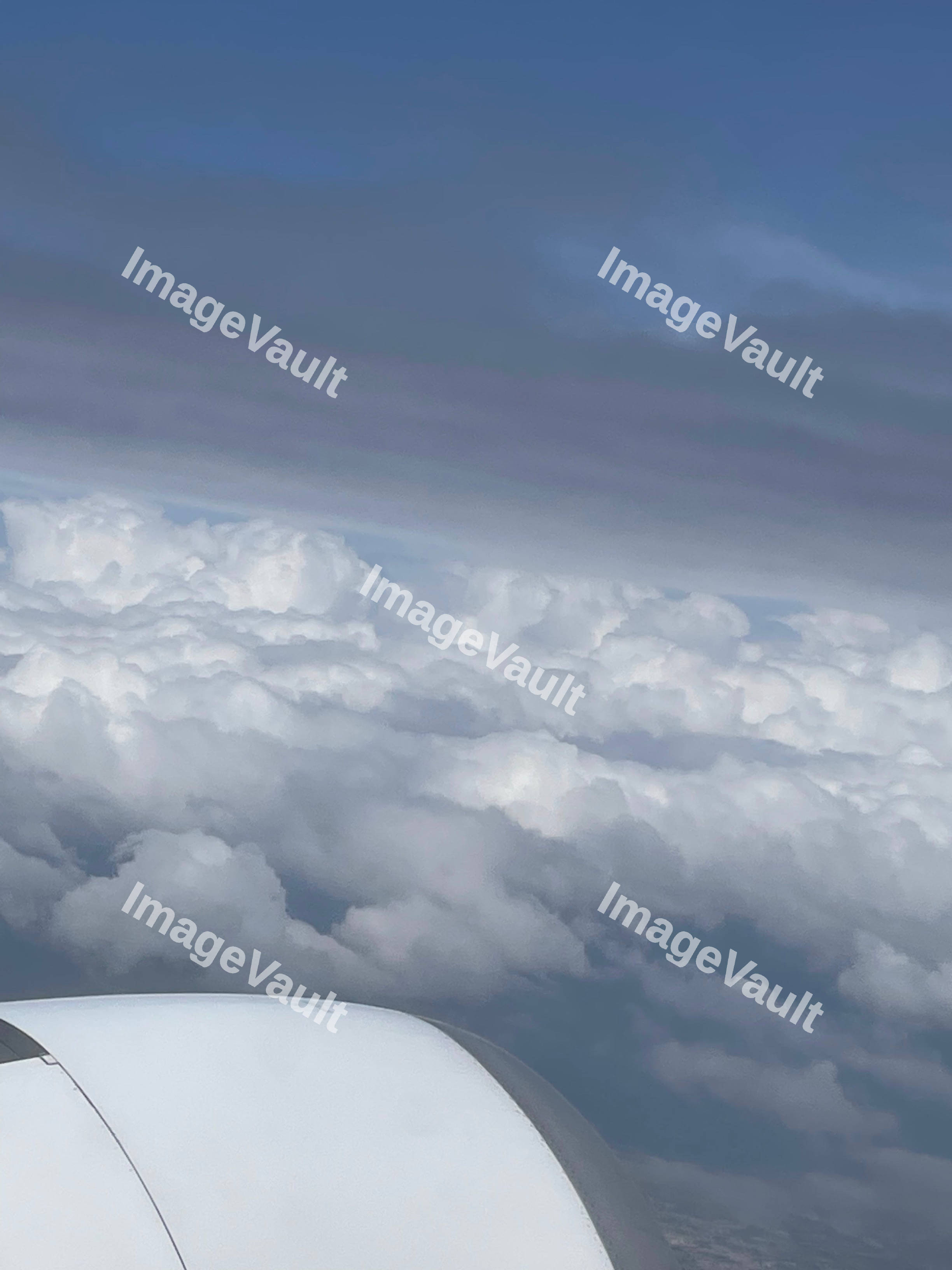 Grey Clouds On Plane